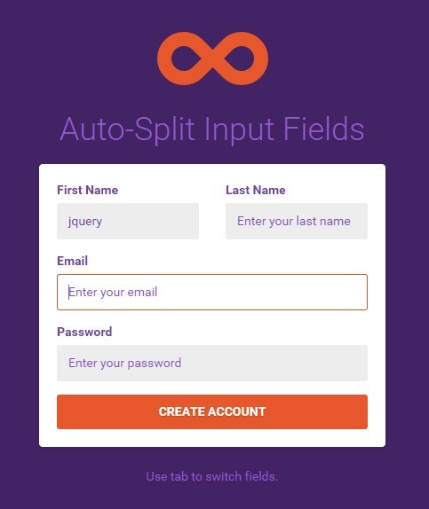 Auto-Split Input Fields